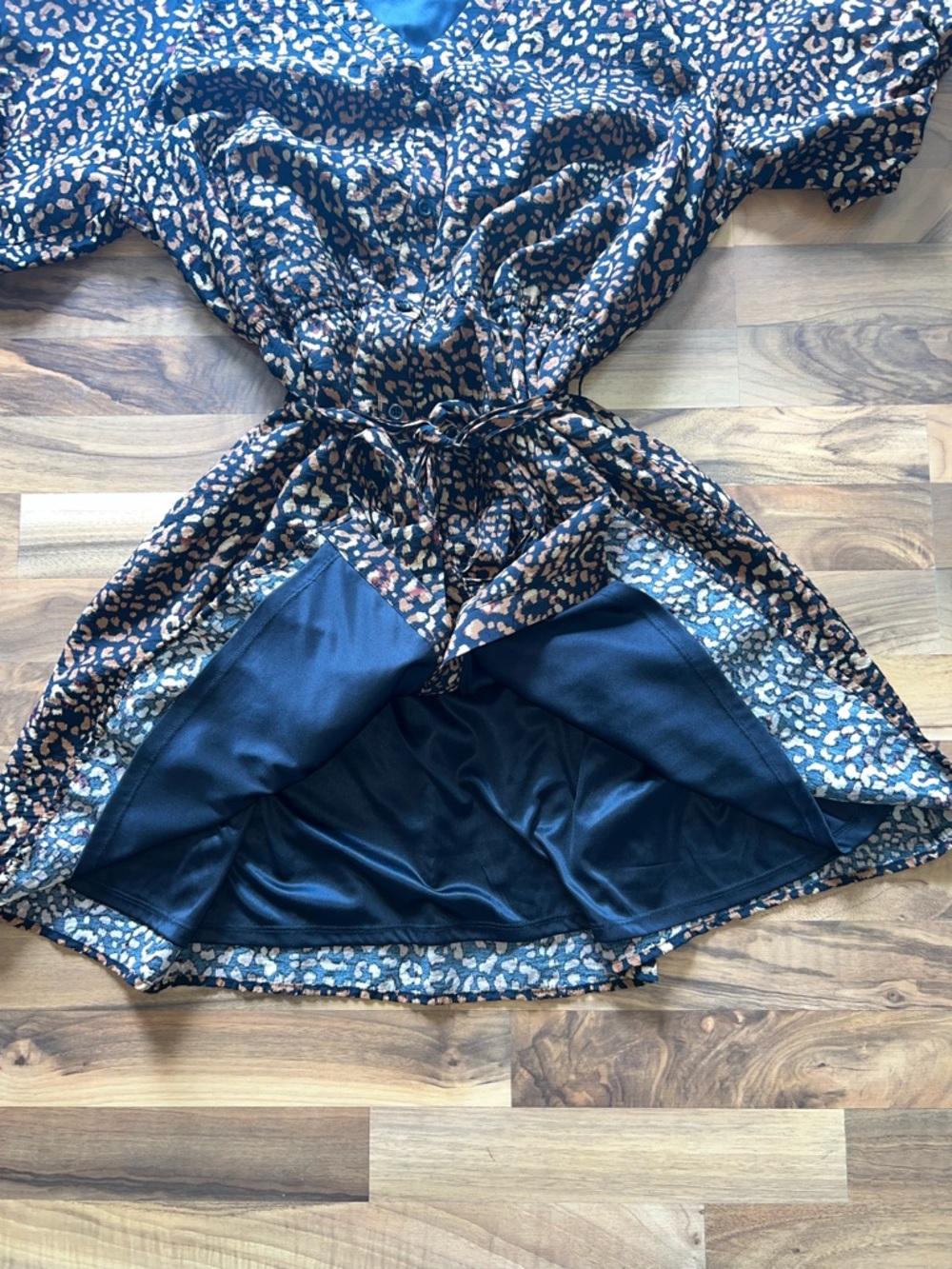 Nine West women’s animal print dress size XXL fully lined balloon sleeves casual - Picture 6 of 15